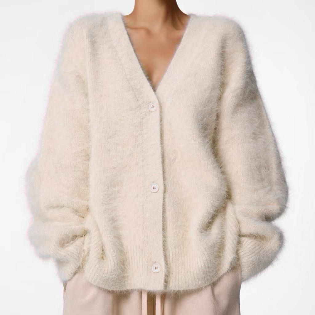 Women's Plush Knitted Cardigan