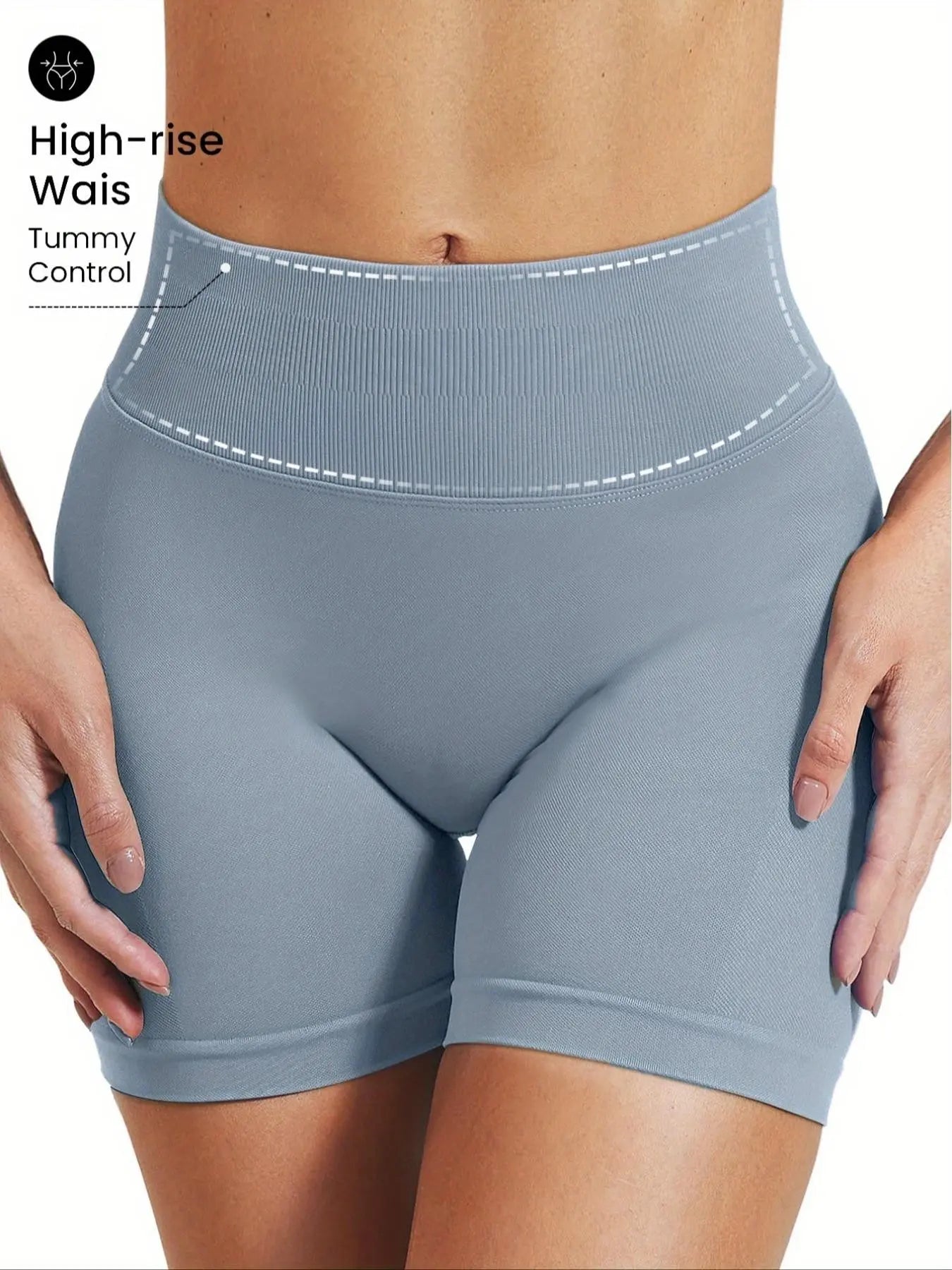 Women'S High Waist Seamless Butt Lifting Shorts, 3 Pack Comfortable Elastic Design, Perfect for Daily Wear, Tummy Control & Lifted Look