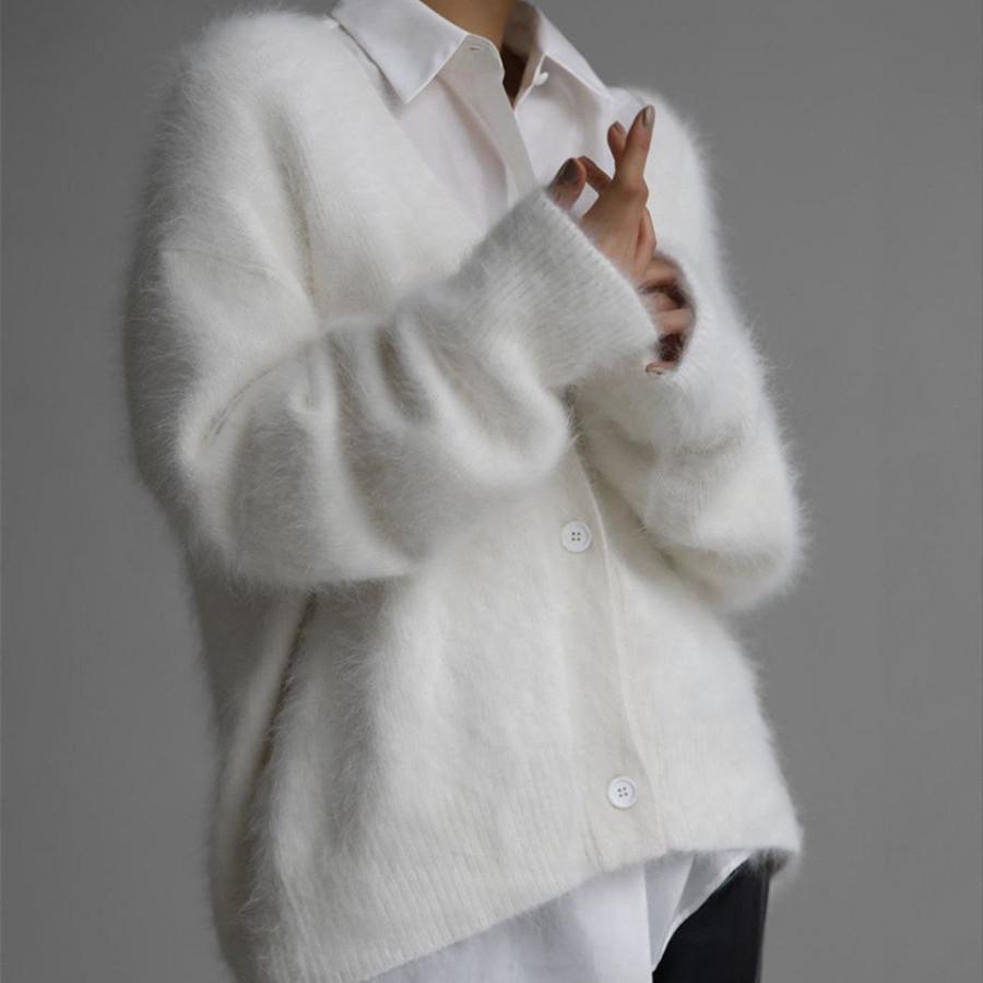 Women's Plush Knitted Cardigan