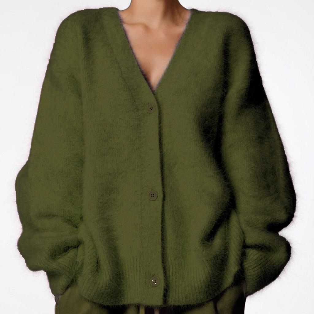 Women's Plush Knitted Cardigan