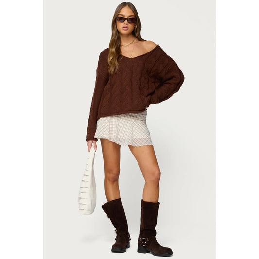 Lulah Plaid Mini Skirt