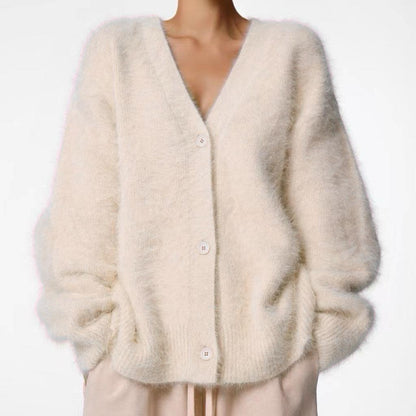 Women's Plush Knitted Cardigan