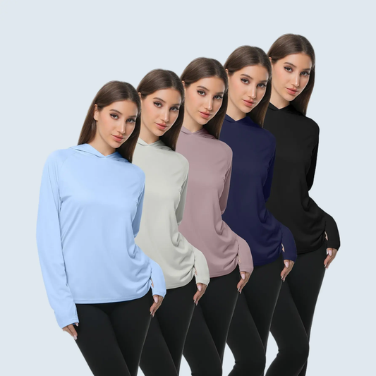 5 Pack Women's Workout Long Sleeve Sweatshirt Hoodies