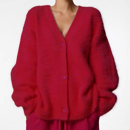 Women's Plush Knitted Cardigan