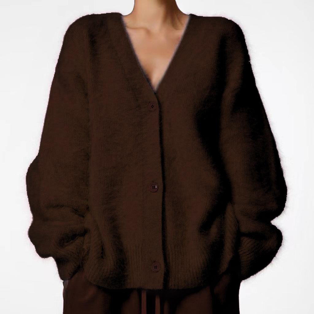 Women's Plush Knitted Cardigan