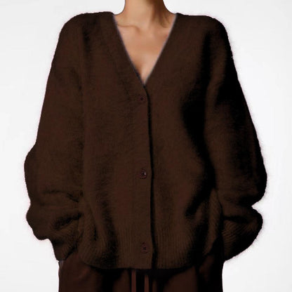 Women's Plush Knitted Cardigan