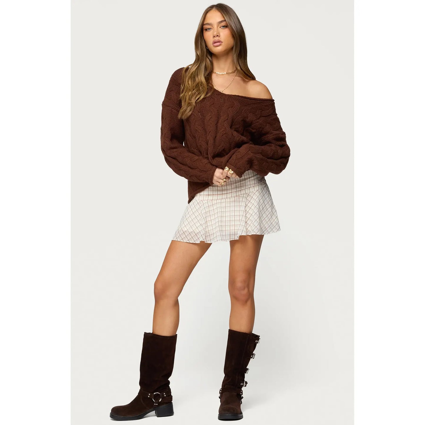 Lulah Plaid Mini Skirt