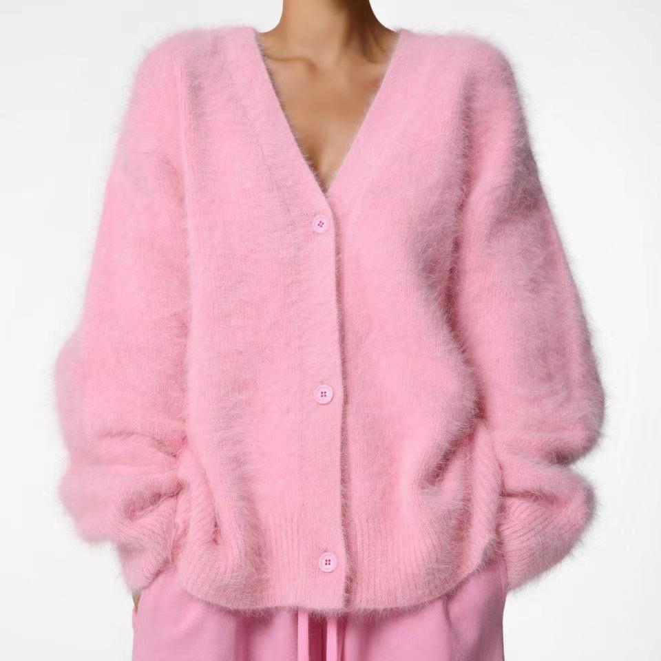 Women's Plush Knitted Cardigan