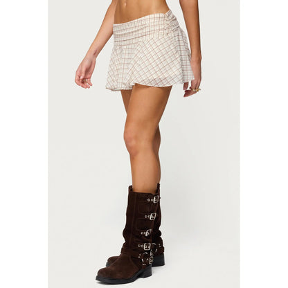 Lulah Plaid Mini Skirt