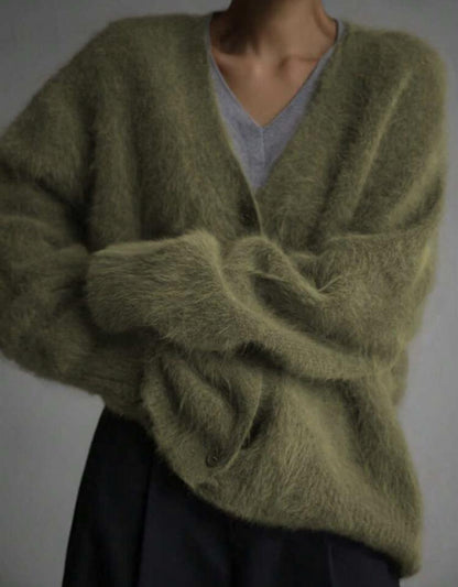 Women's Plush Knitted Cardigan