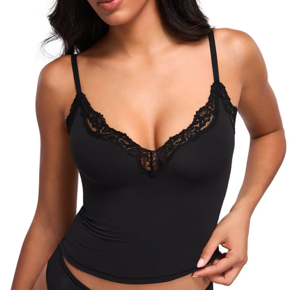 Women's V Neck Double Lined Camisole Top