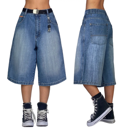 Women's Y2K Baggy Jorts Wide Leg Denim Shorts
