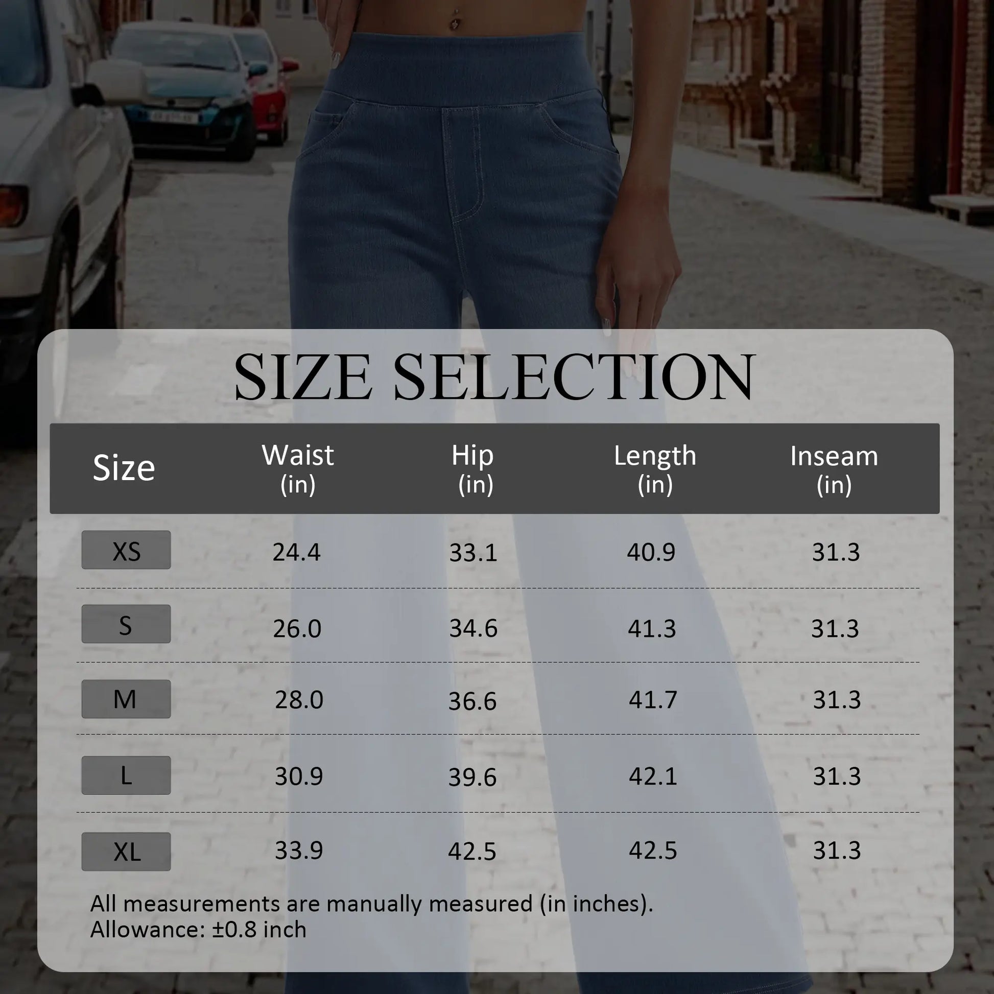 YUCOLEN Wide Leg Stretchy Jeans for Women Loose Fit Elastic High Waist Pants Pull on Baggy Fit Jeans Tummy Control Trousers Casual Work Wear (Regular Inseam)