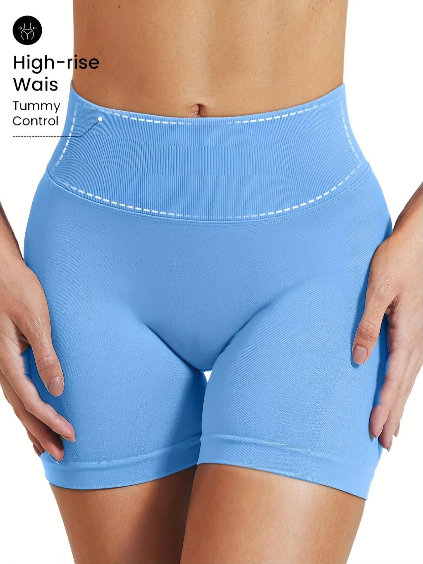 Women'S High Waist Seamless Butt Lifting Shorts, 3 Pack Comfortable Elastic Design, Perfect for Daily Wear, Tummy Control & Lifted Look