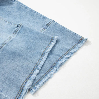 Shewin 2026 Spring/Summer Women'S High Waist Wide Leg Jeans Casual Stretch Denim Pants with Drawstring Waist and Pockets for Daily Wear Springstatements